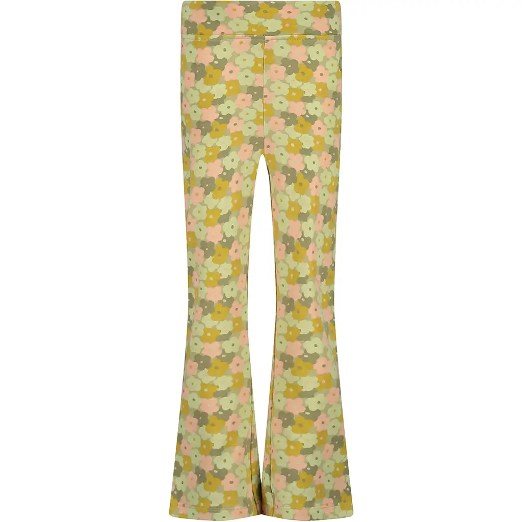 Broek Izzy flared (aop pink flower)