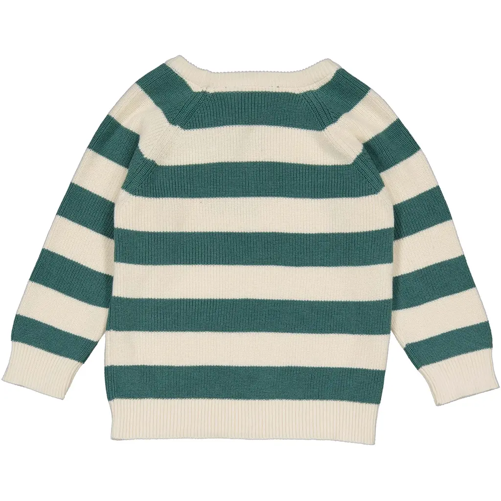 Gebreide trui Ingmar (aop green stripe)