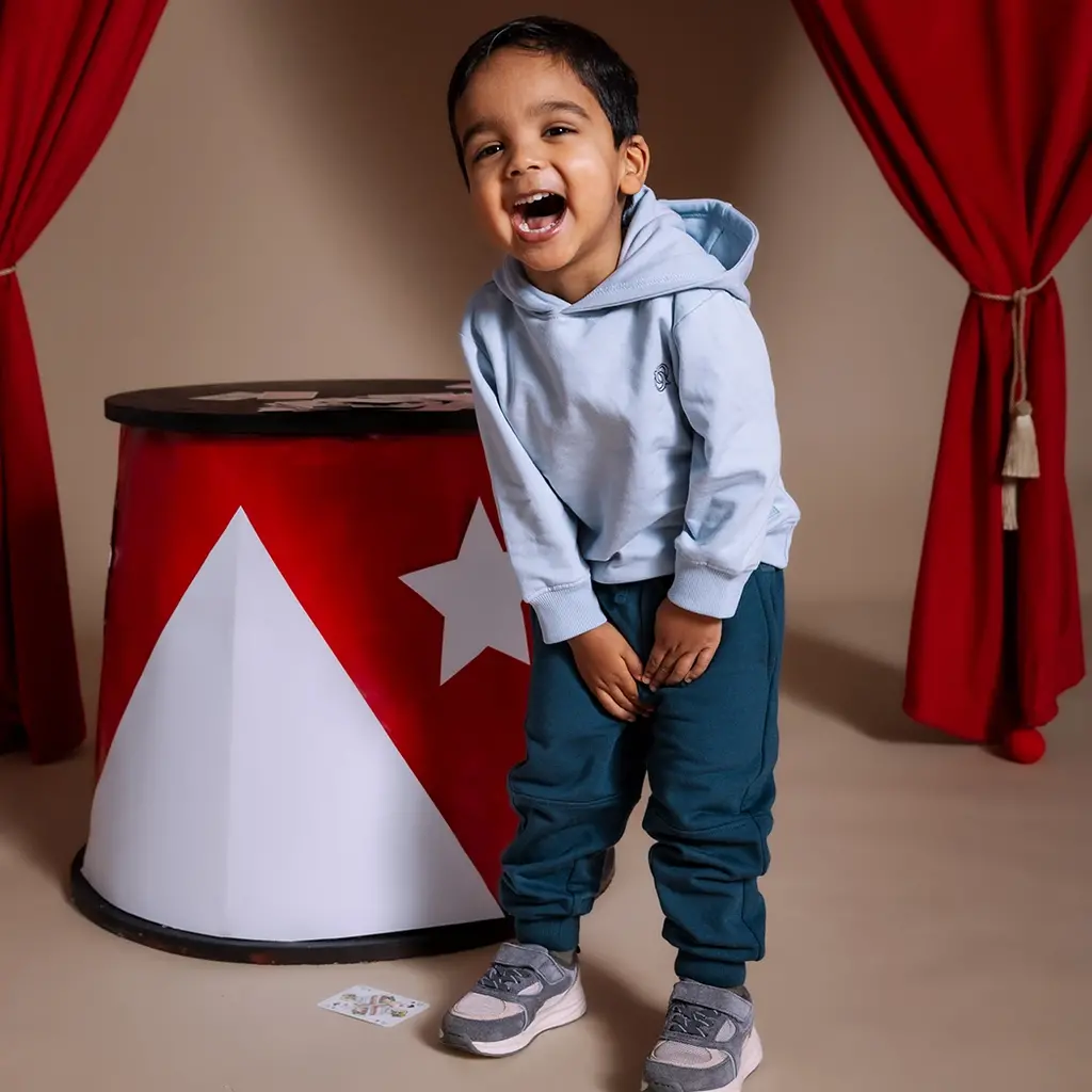 Trui hoodie Imad (light blue)