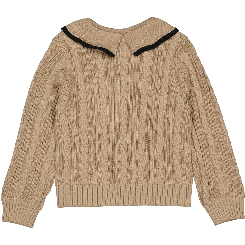 Gebreid vestje Verenda (dark sand)