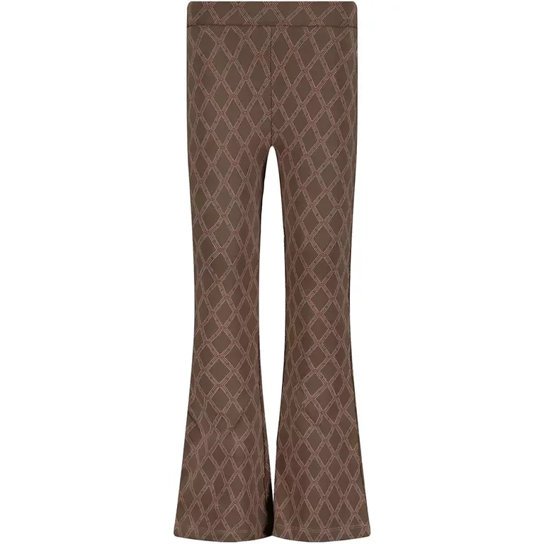 Broek flared Vita (aop taupe lines)