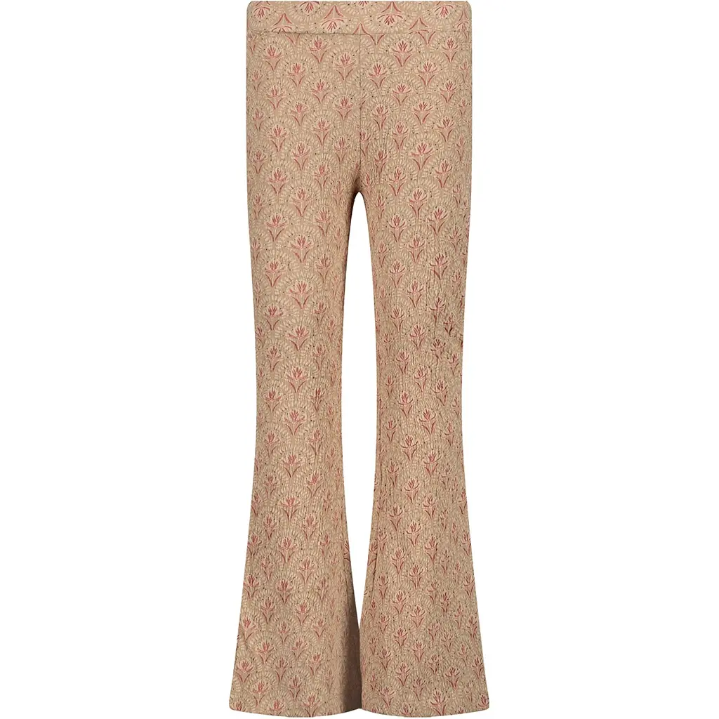 Broek flared Truus (aop red flower)