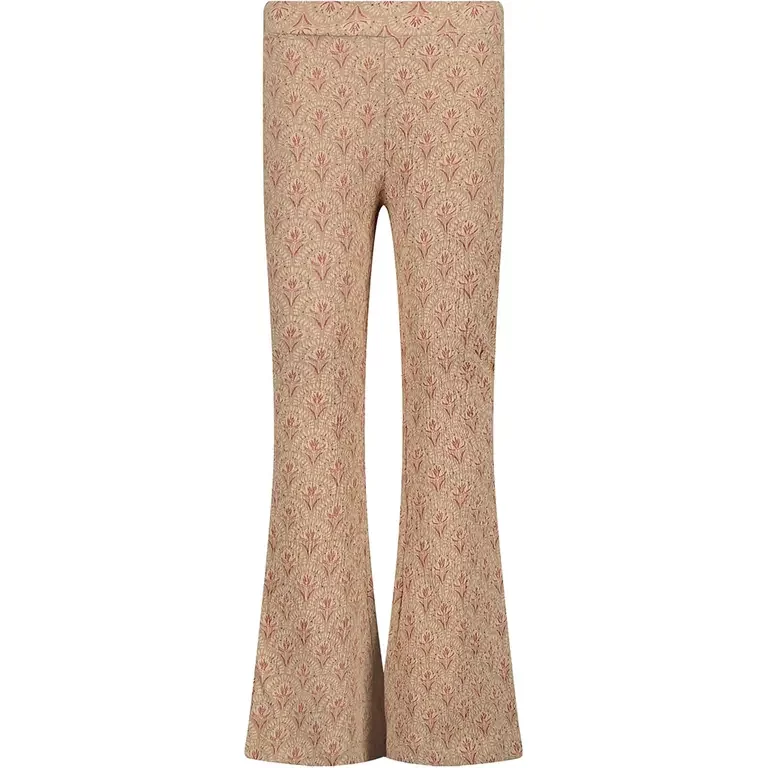 Broek flared Truus (aop red flower)