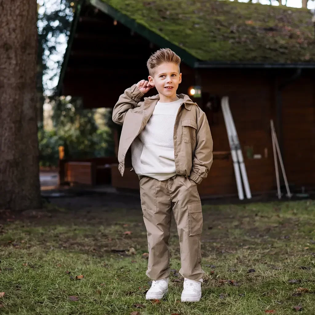 Overhemd hoodie Troy (taupe)