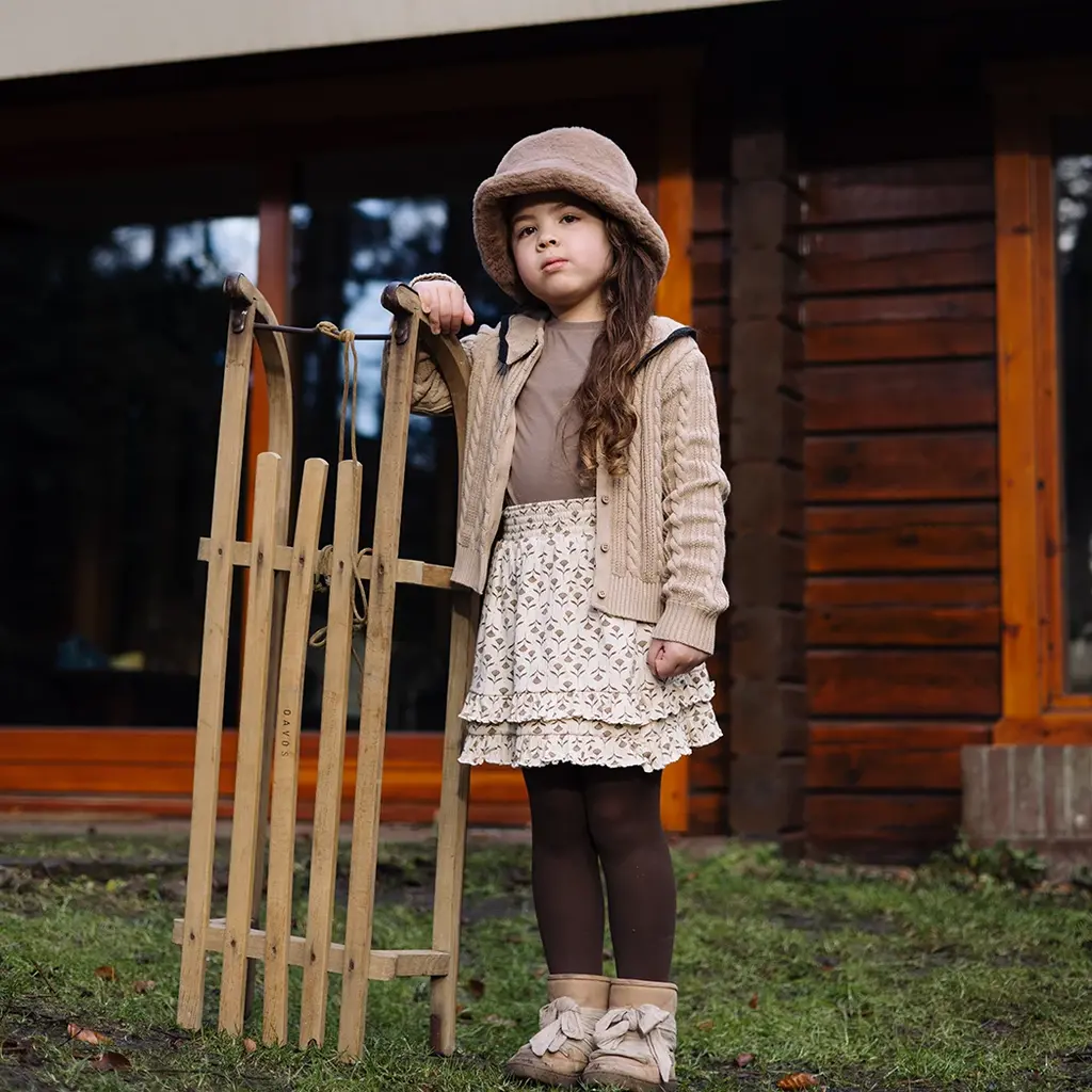Gebreid vestje Verenda (dark sand)