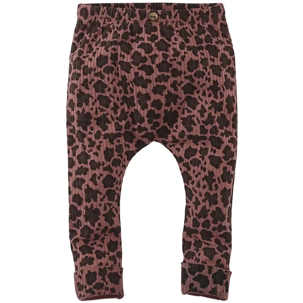 Broekje rib panter Joan (amber brown)