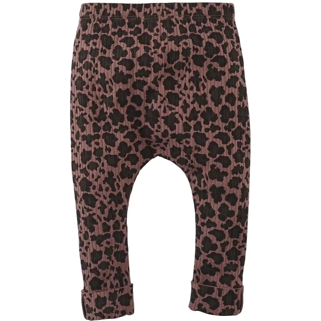 Broekje rib panter Joan (amber brown)