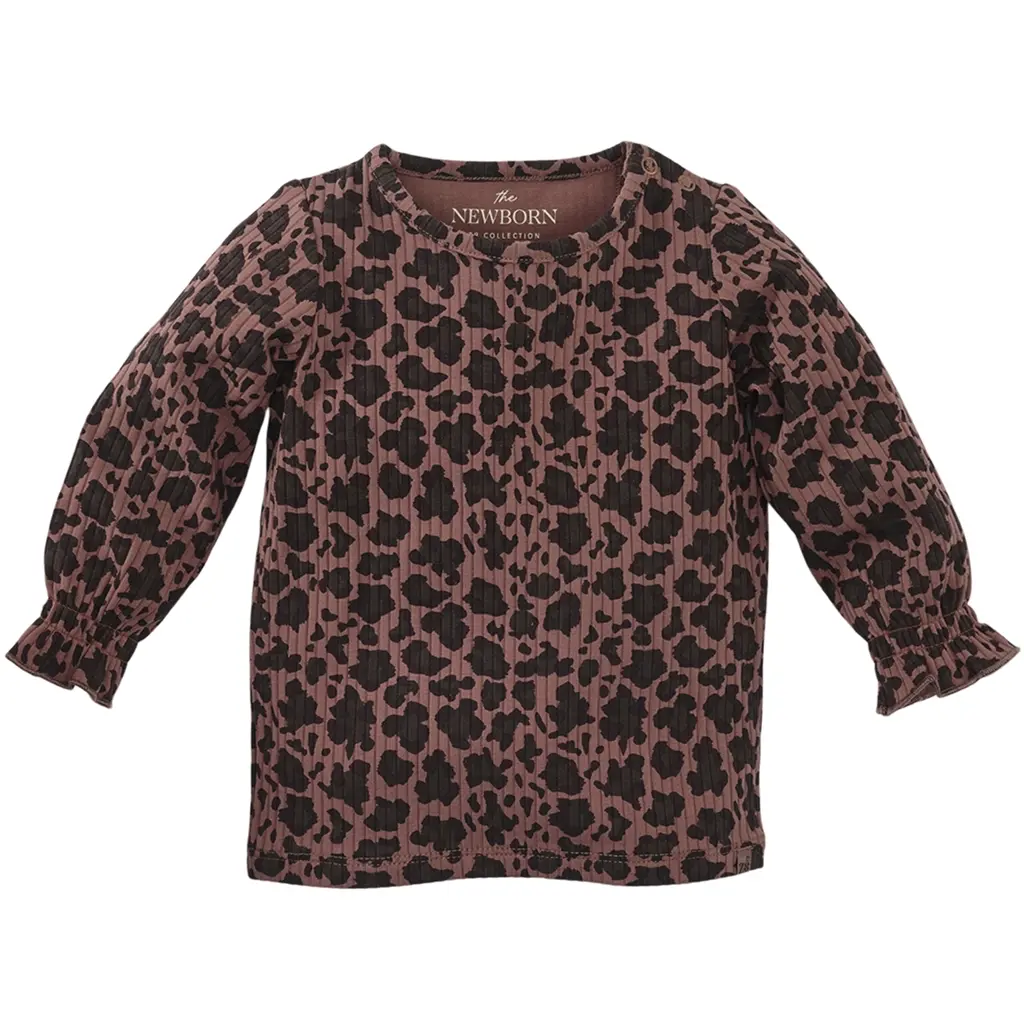 Longsleeve rib panter Perla (amber brown)