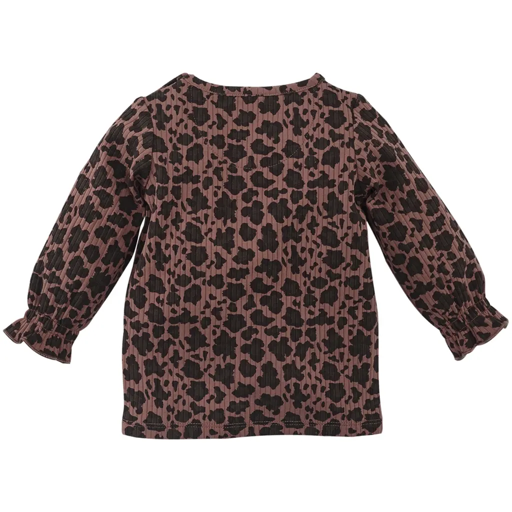 Longsleeve rib panter Perla (amber brown)