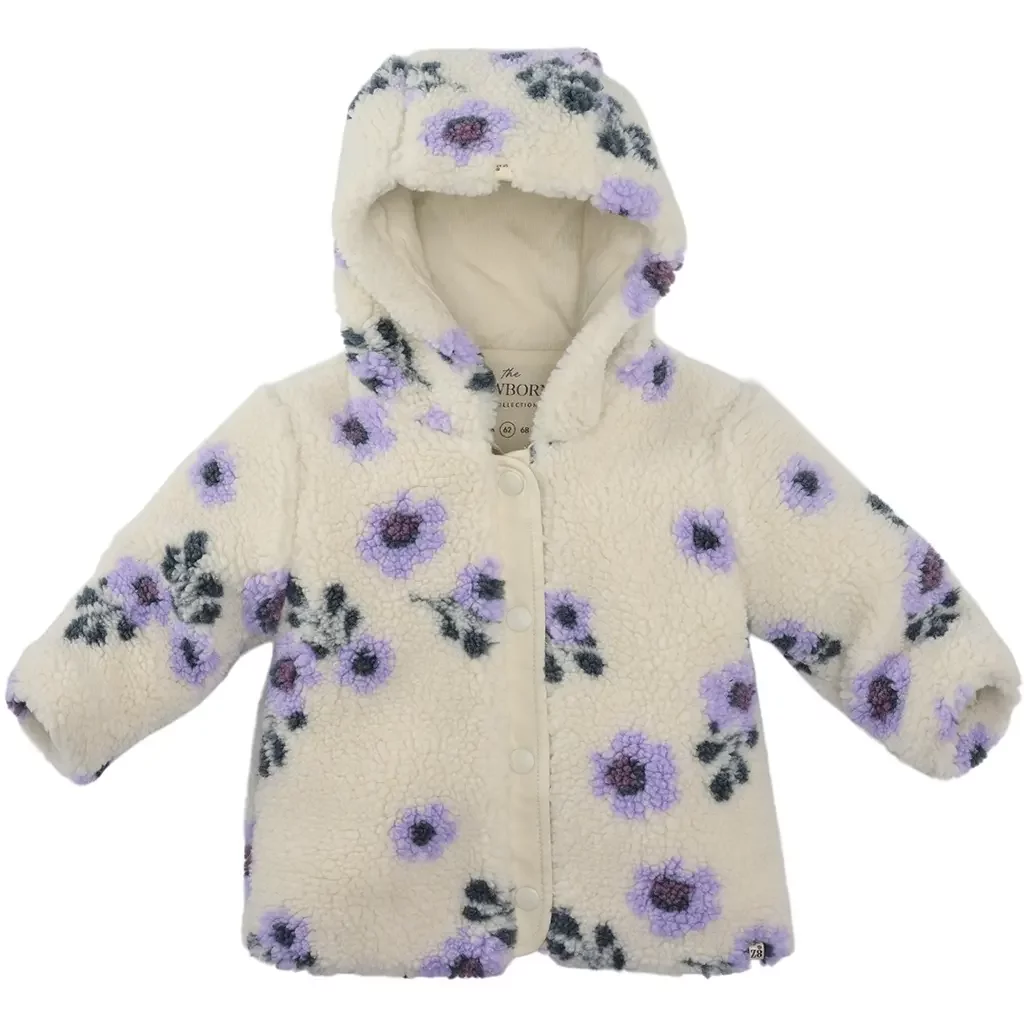 Jasje teddy bloemen Nayla (vanilla cream)