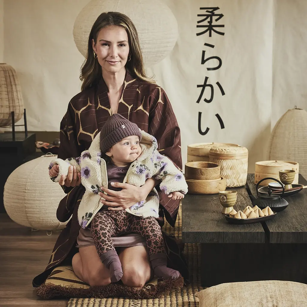 Gebreid mutsje Mayar (frosted plum)