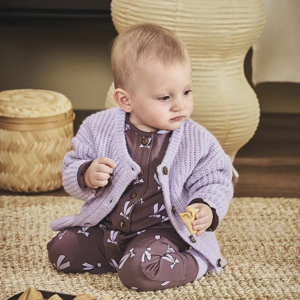 Gebreid vestje Yanou (morning violet)