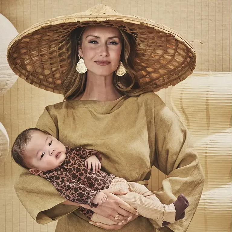 Longsleeve rib panter Perla (amber brown)