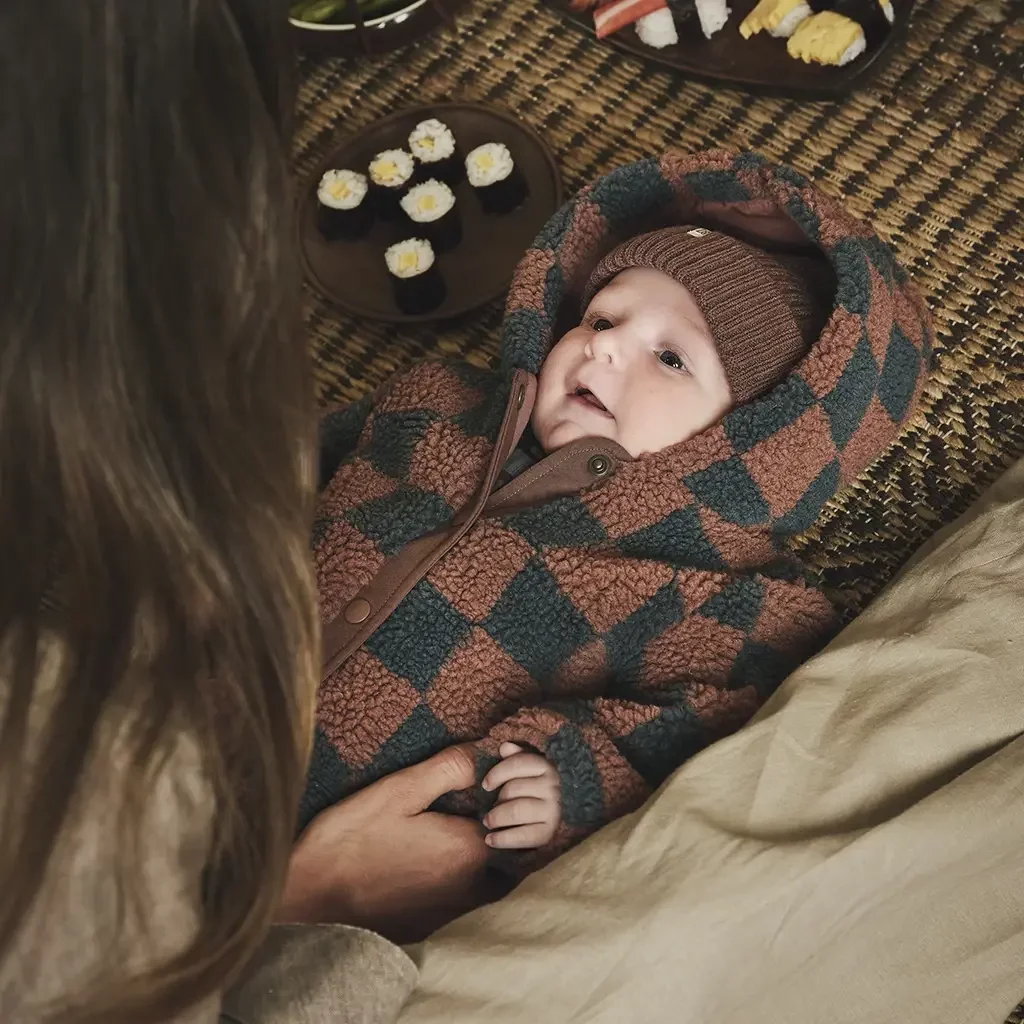 Jasje teddy blokken Naim (amber brown)
