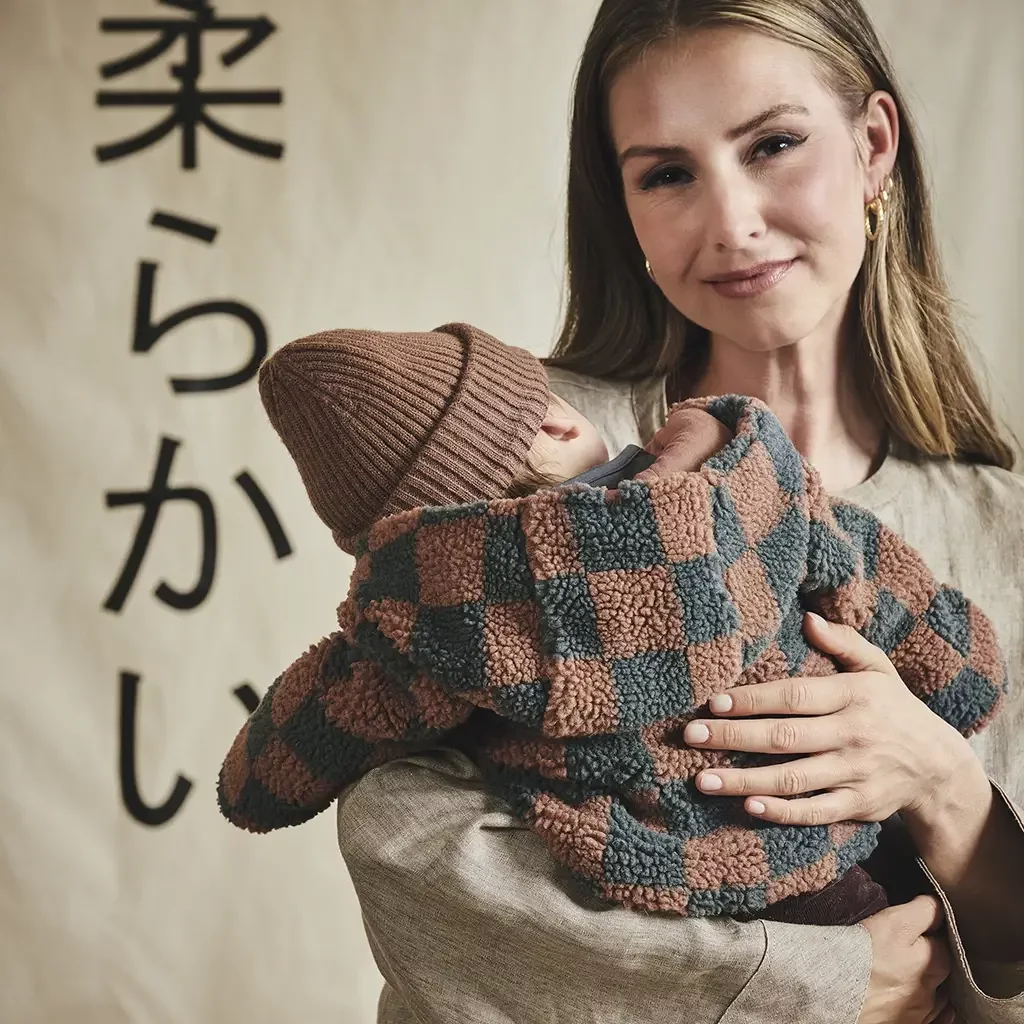 Jasje teddy blokken Naim (amber brown)