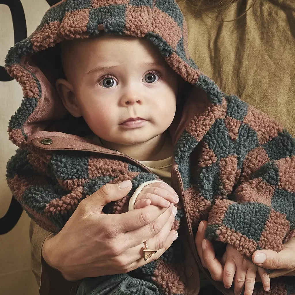 Jasje teddy blokken Naim (amber brown)