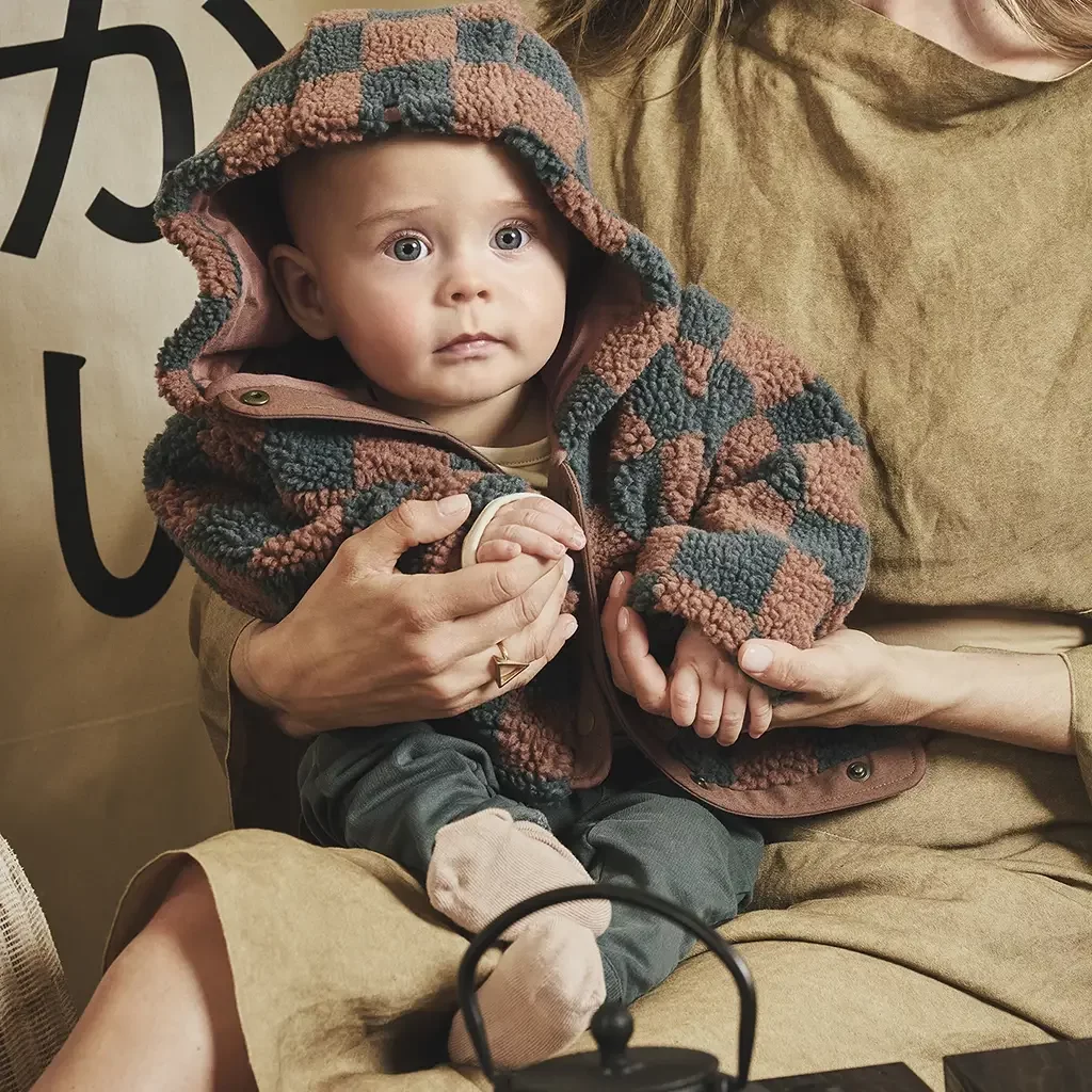 Jasje teddy blokken Naim (amber brown)