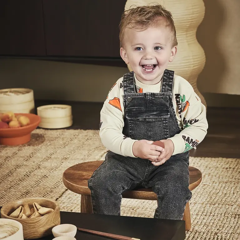 Spijker tuinbroek Stian (black denim)