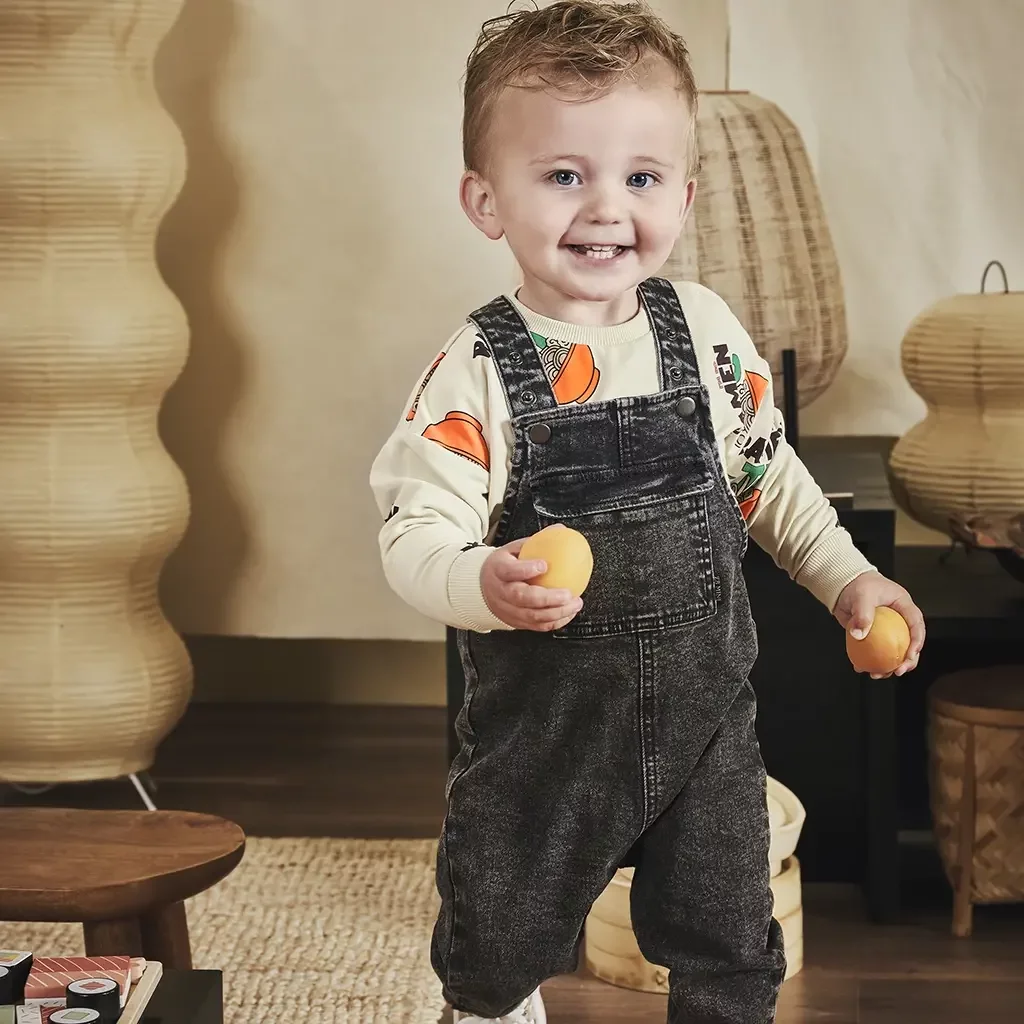 Spijker tuinbroek Stian (black denim)