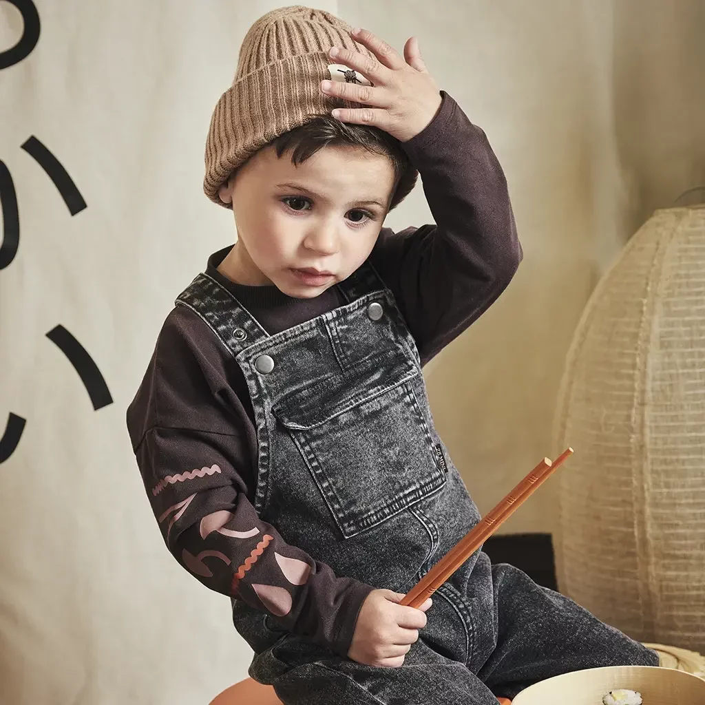 Spijker tuinbroek Stian (black denim)