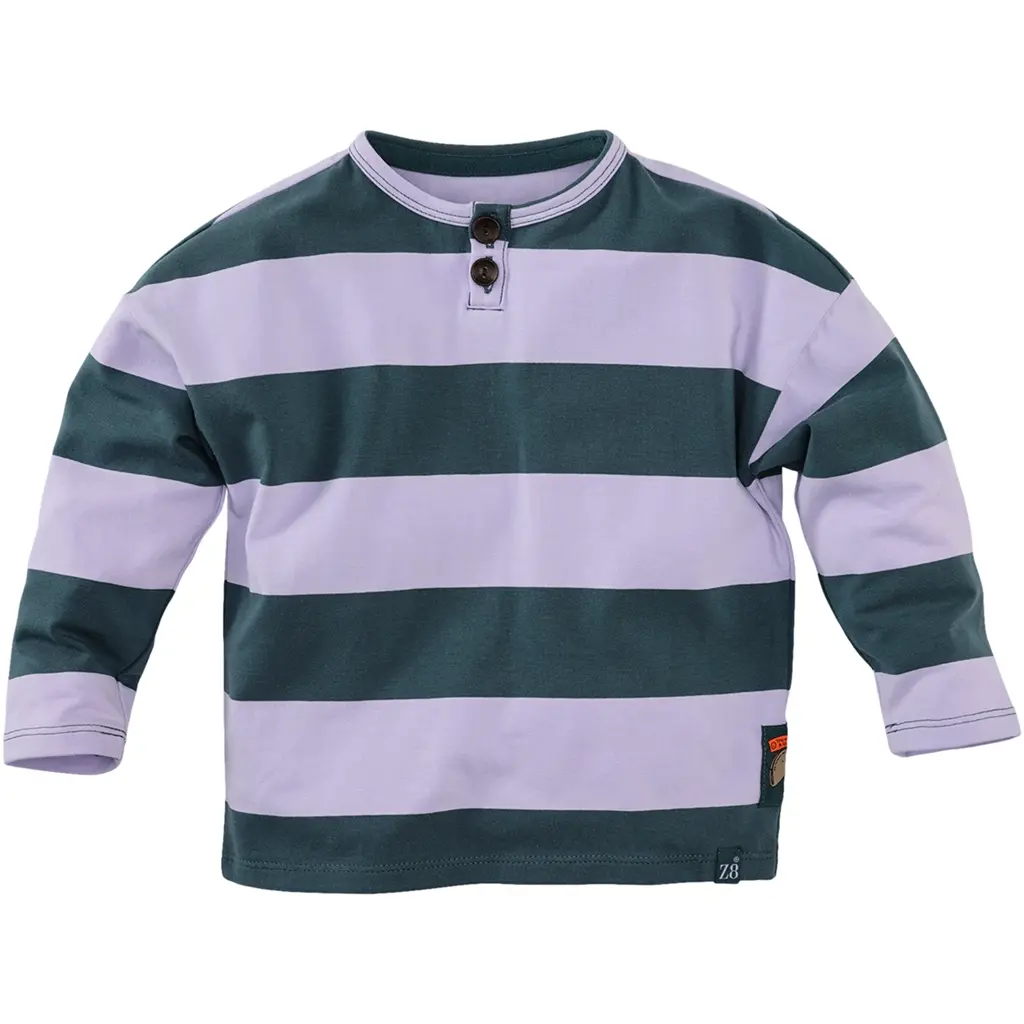 Longsleeve streep Isaac (seafoam shadow/morning violet)