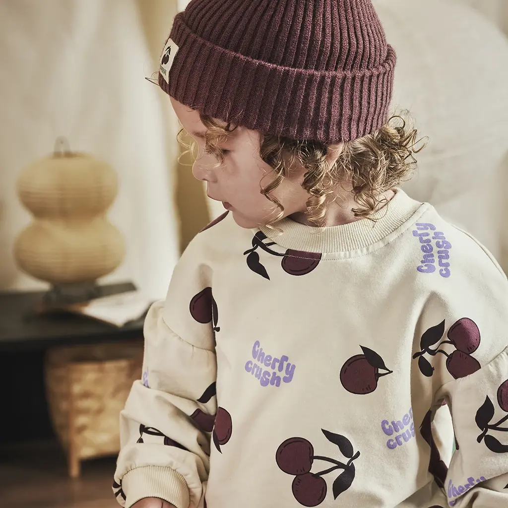 Gebreide muts Torin (spicy mauve)