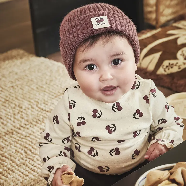 Gebreide muts Torin (spicy mauve)