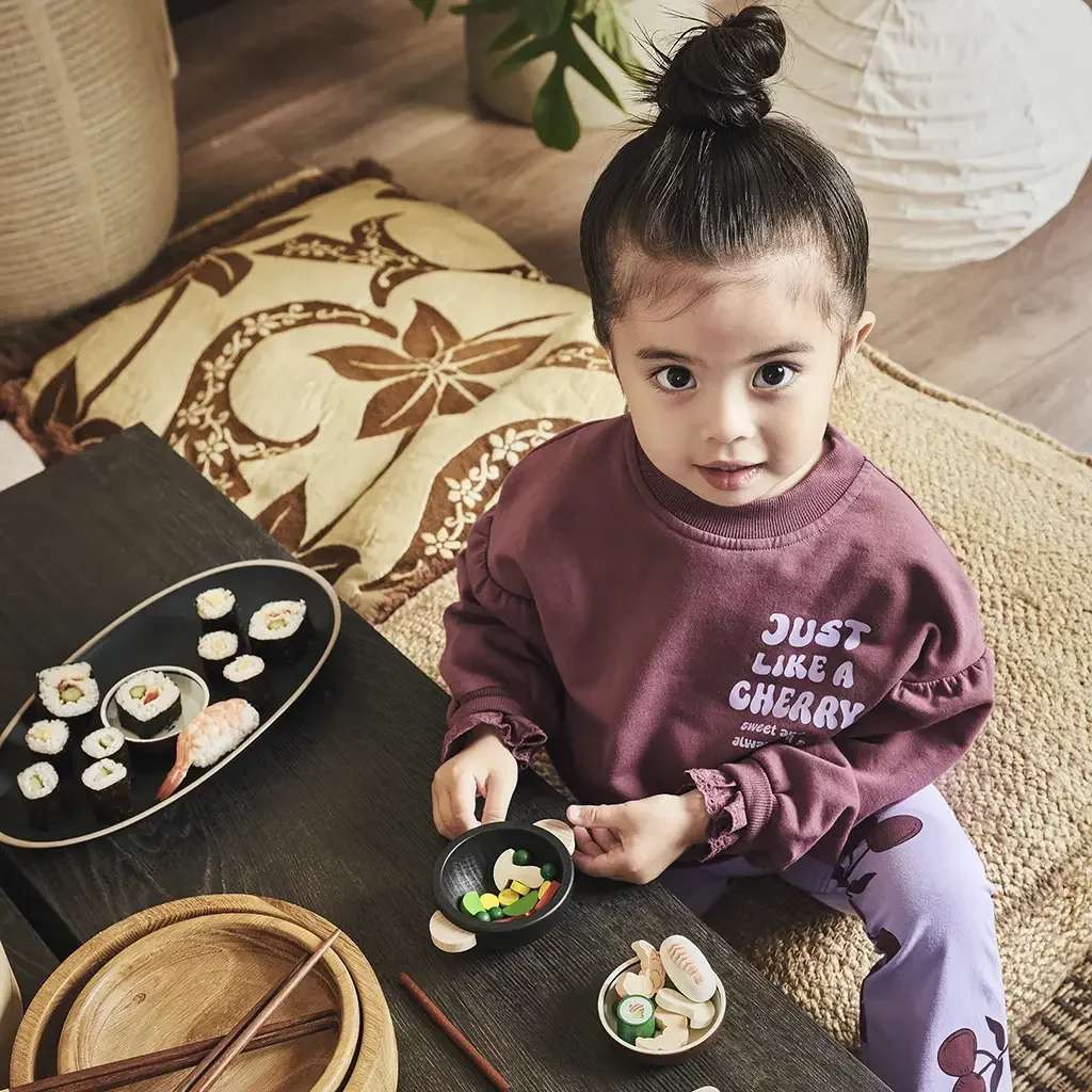 Broek kersen FLARED Nicolien (morning violet)