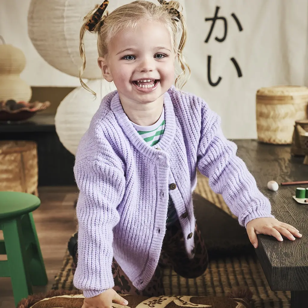 Gebreid vestje Maire (morning violet)