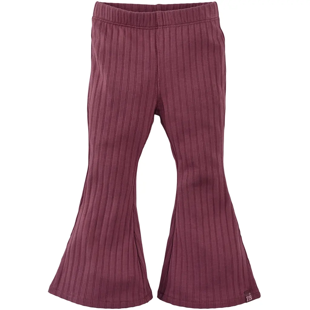Broek FLARED rib Jolieke (spicy mauve)