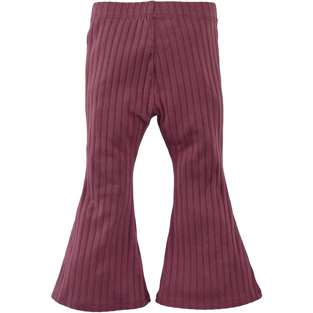 Broek FLARED rib Jolieke (spicy mauve)