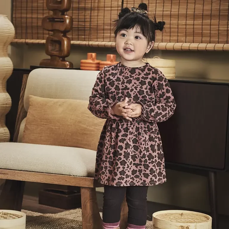 Jurk panter Gracie (amber brown)