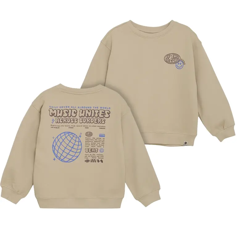 Trui oversized backprint (latte sand)