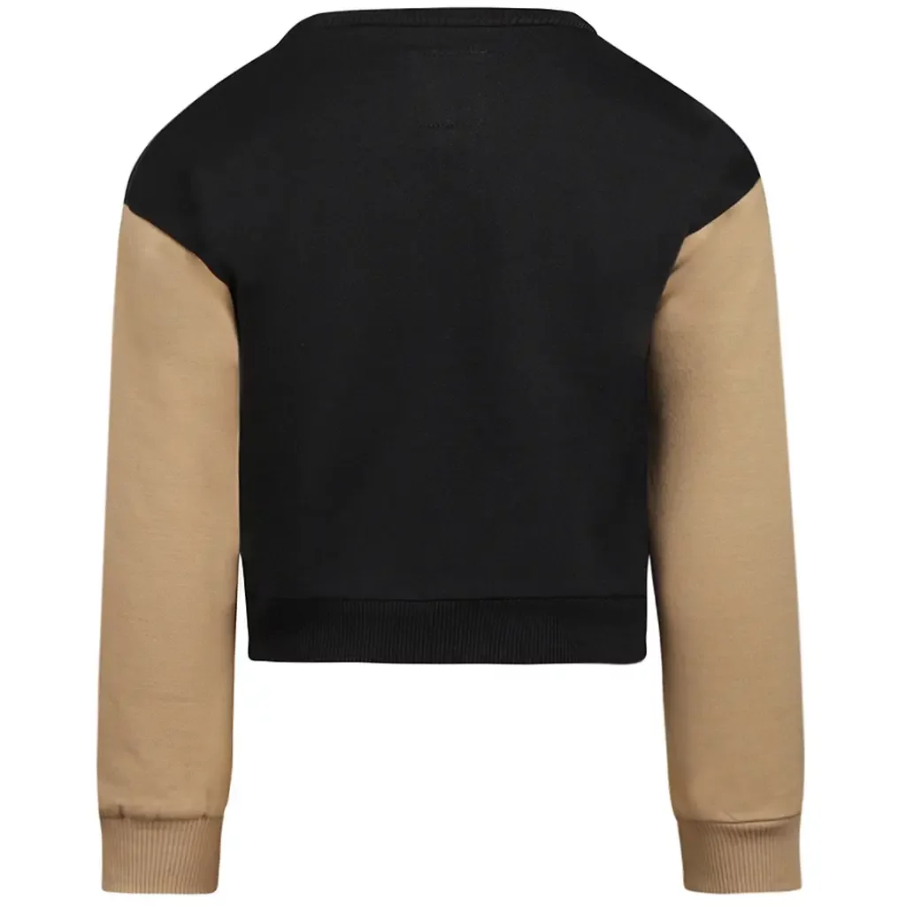 Trui cropped loose fit (faded black)