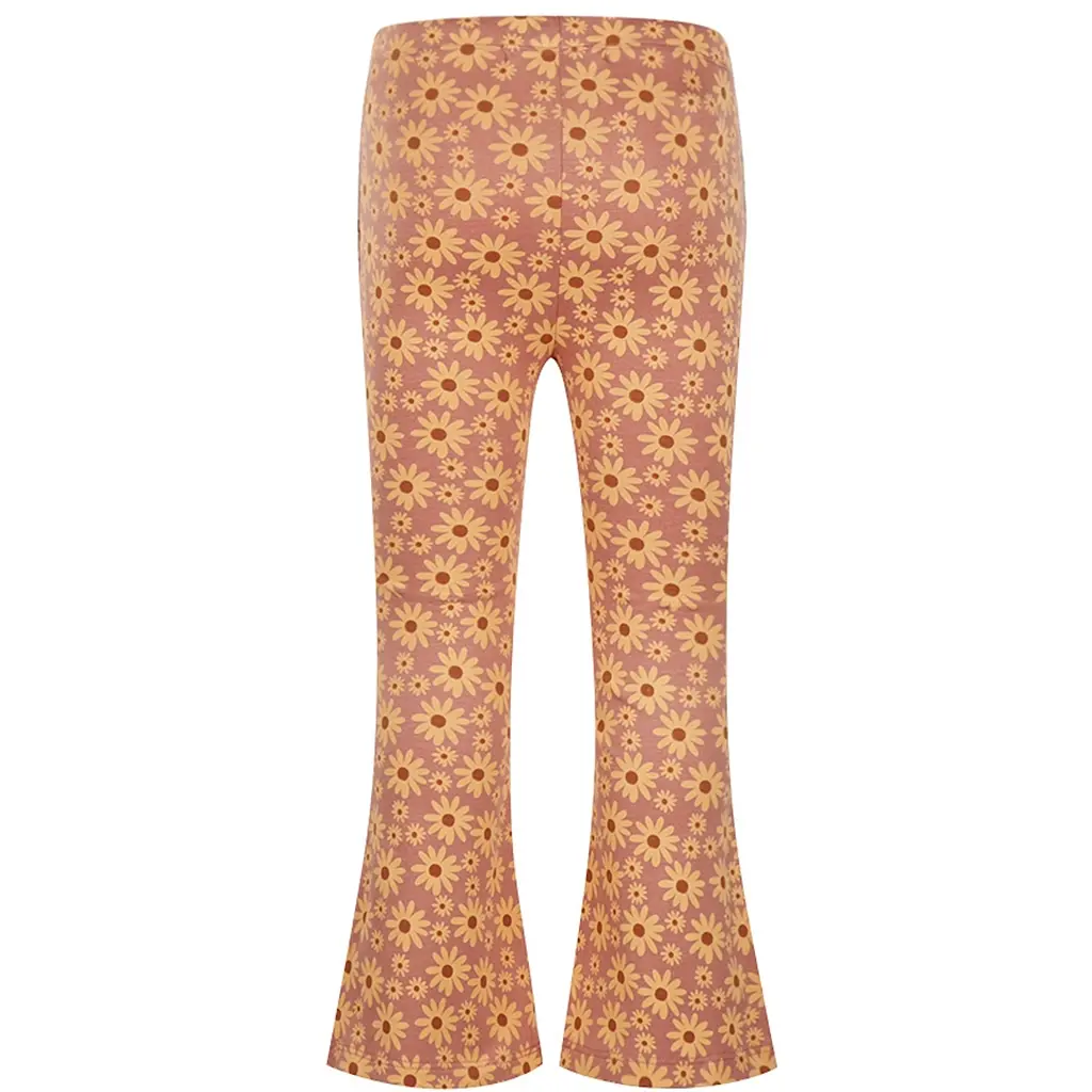 Broek flared (dark old pink)