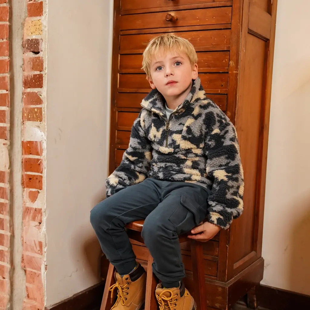 Trui teddy (steel blue)