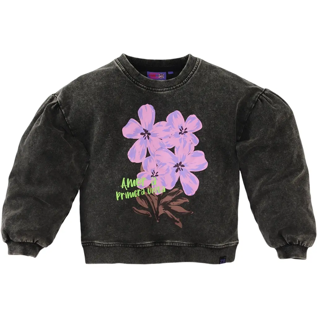 Trui sweat acid wash Raissa (night sky)
