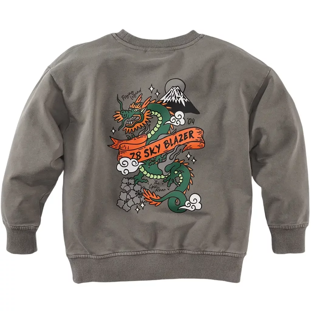 Trui sweat garment dye Jett (mouse s back)