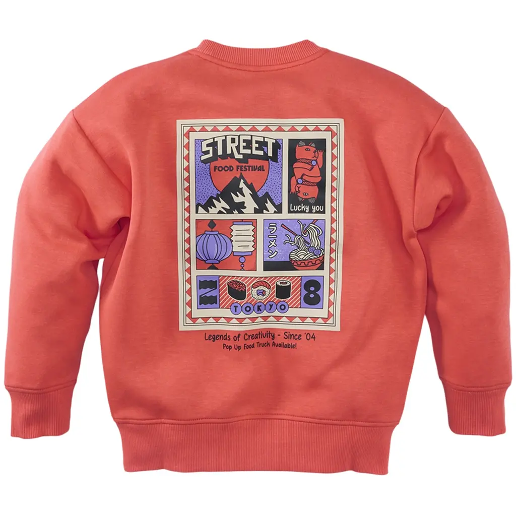 Trui sweat Tyce (tropical coral)