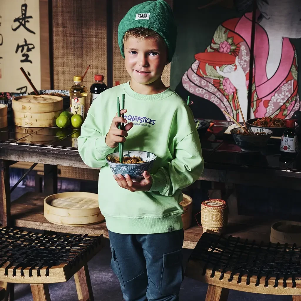 Trui sweat garment dye Brex (spring leaf)