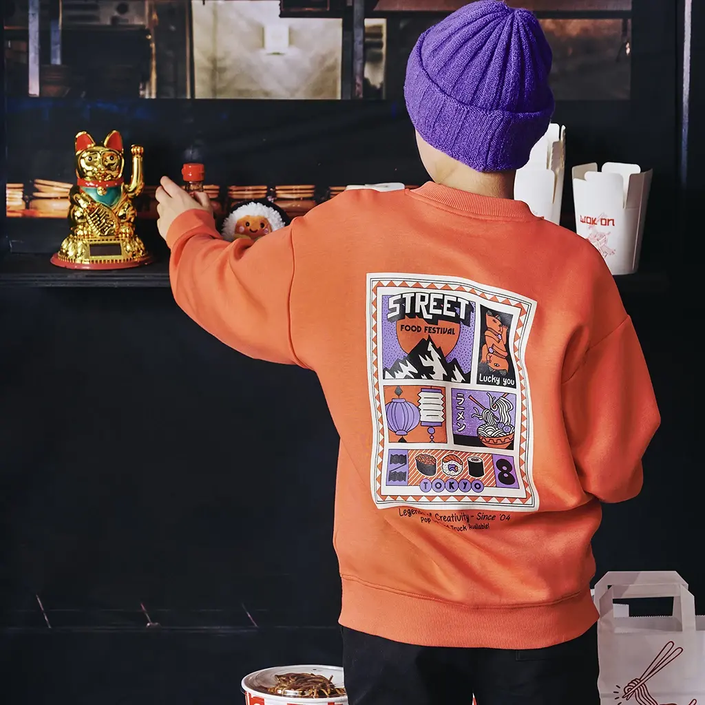 Trui sweat Tyce (tropical coral)