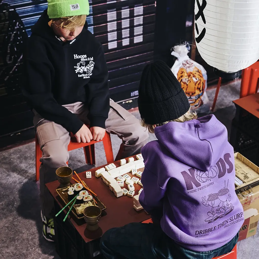 Trui heavy hoodie Jace (cosmic purple)