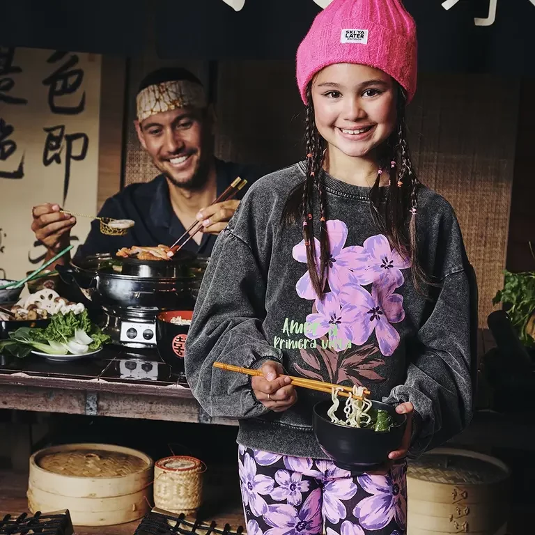 Trui sweat acid wash Raissa (night sky)