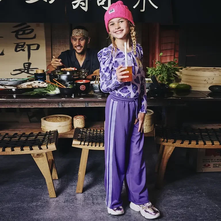 OP=OP! Joggingbroek WIDE FIT Kitana (purple chill)