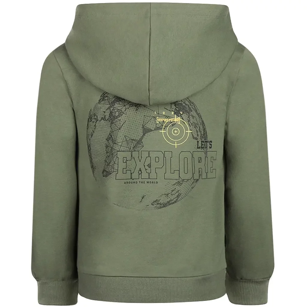 Trui hoodie Backprint (green)