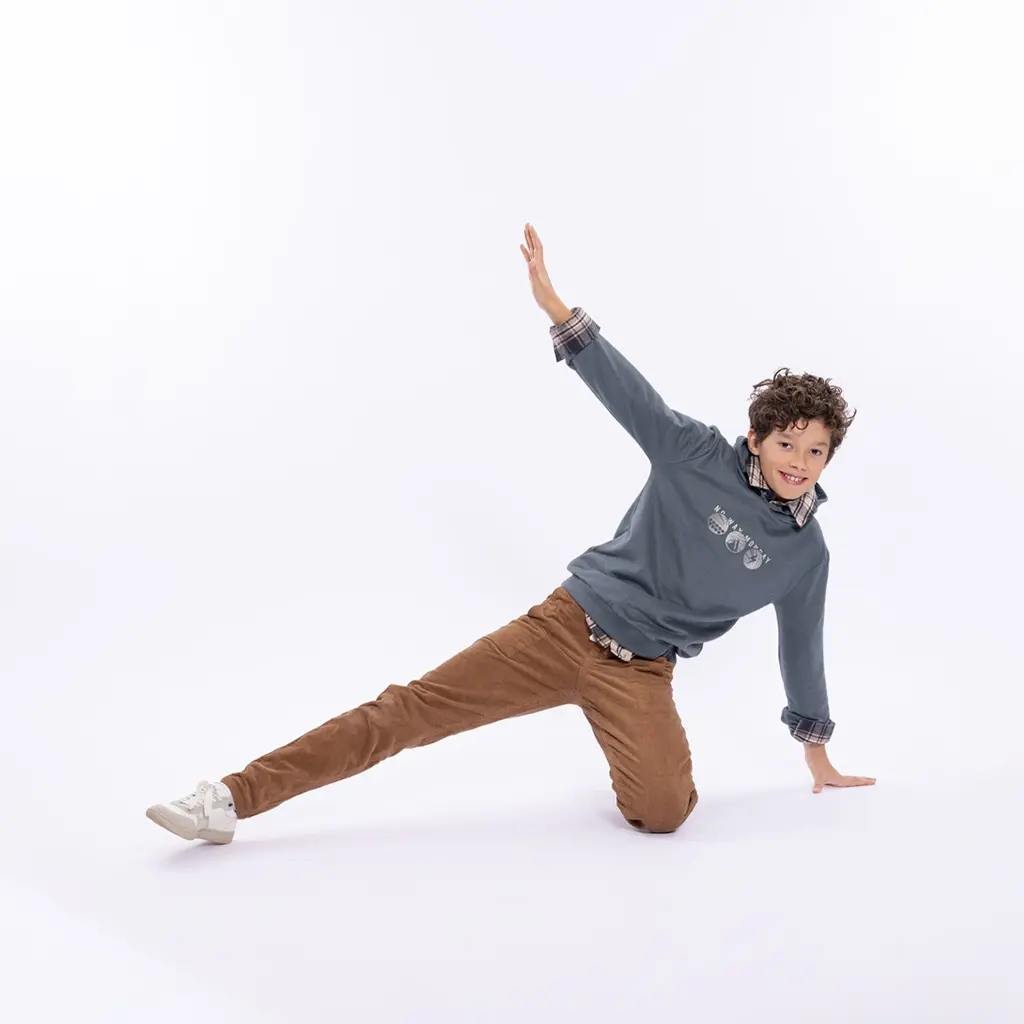 Trui hoodie (mid blue)