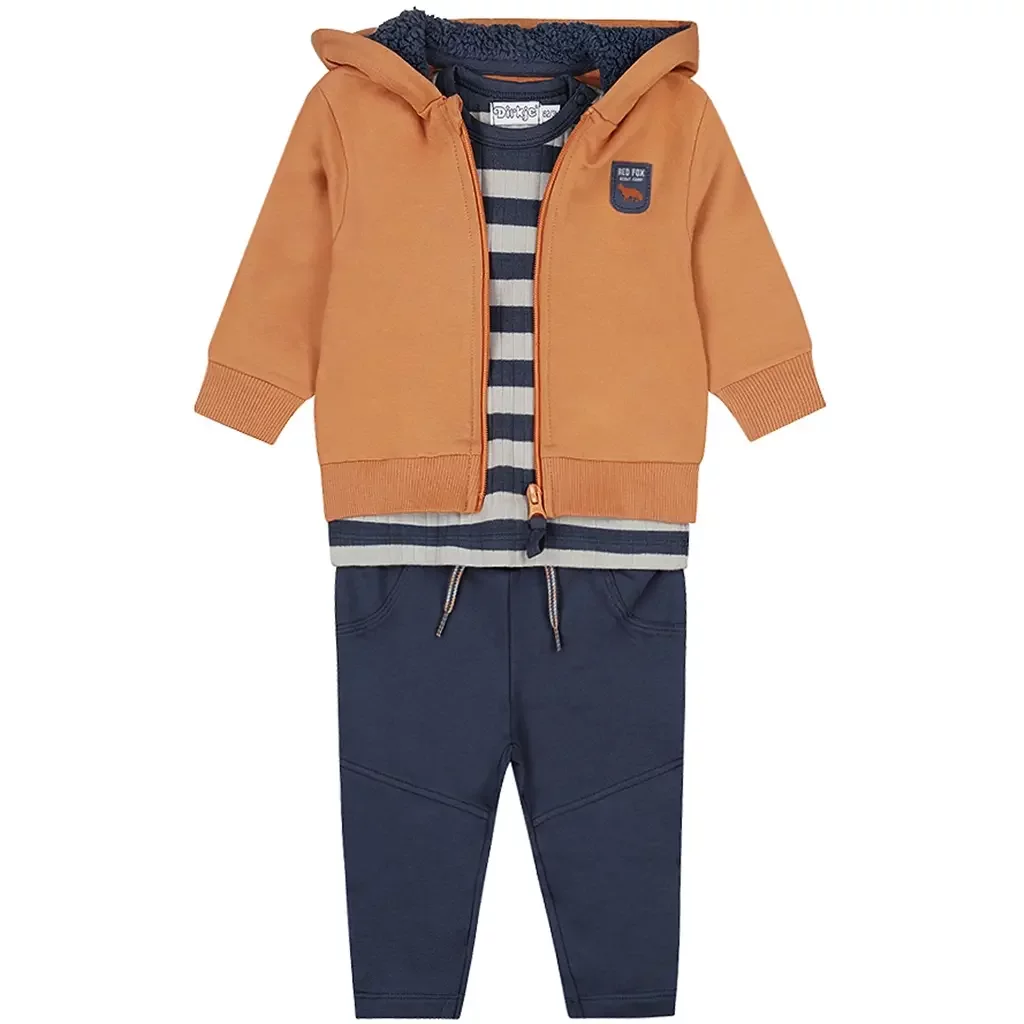 Driedelige set (faded cognac)