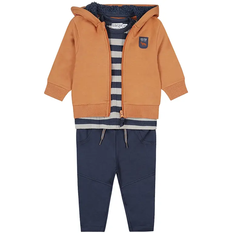 Driedelige set (faded cognac)