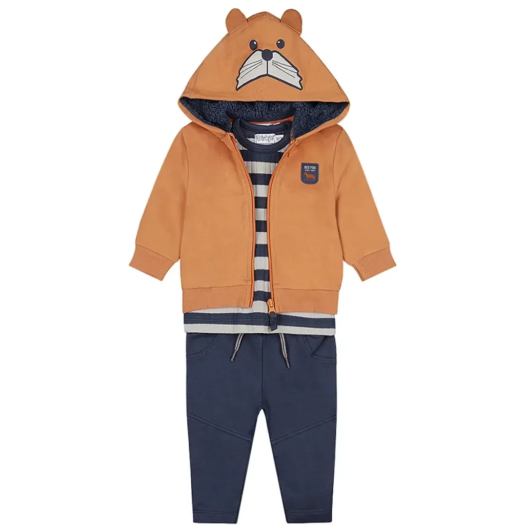 Driedelige set (faded cognac)