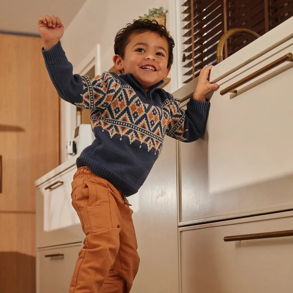 Gebreide trui (navy)